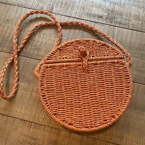 New Pull & Bear Round Wicker Crossbody